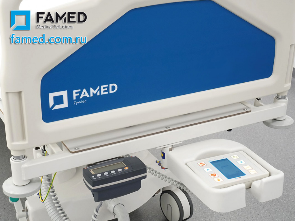 LE-12 FAMED функциональная ICU кровать для ОРИТ со встроенными весами и памятью положений