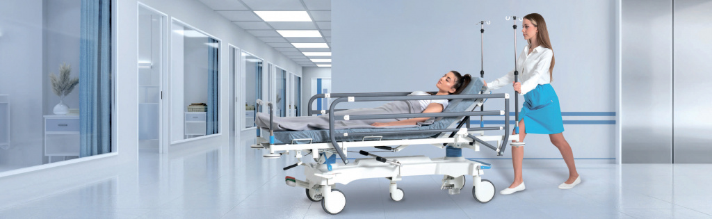 Каталка WP-09 FAMED на двух гидравлических колоннах