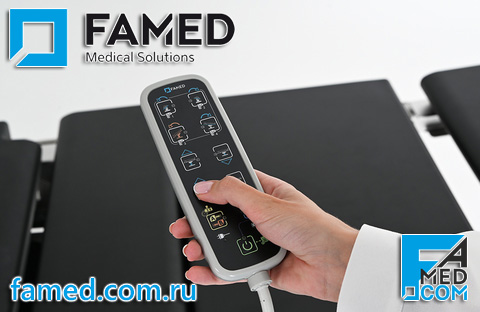 пульт проводной для операционного стола FAMED SU-03 PRIME нового поколения с выбором скорости и точности функциональных регулировок 