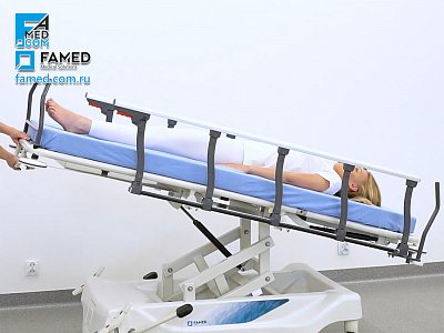 каталка WP-02 FAMED в положении Тренделенбург