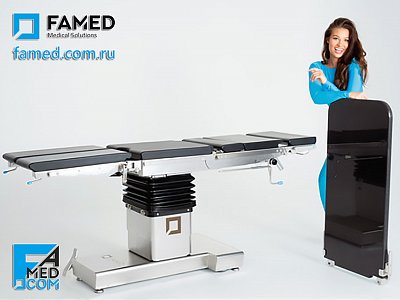 Операционный стол FAMED SU-03 с карбоновой модульной секцией ложа