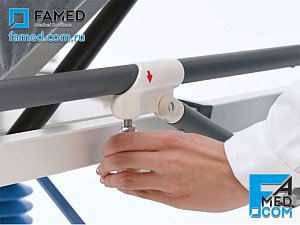 Складные боковые ограждения (опция) для каталки WP-09 FAMED