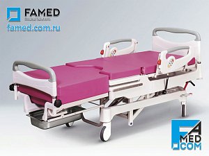 акушерское кресло-кровать для родовспоможения LM-01.4 FAMED в положении функциональная кровать