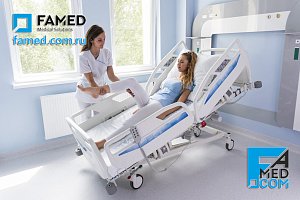 Функциональная кровать NEXO FAMED (Польша) с электрическим управлением и памятью положений для ОРИТ и реабилитации