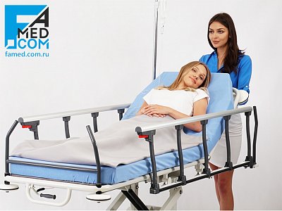 каталка WP-02 FAMED с новыми боковыми ограждениями SafeDrop™