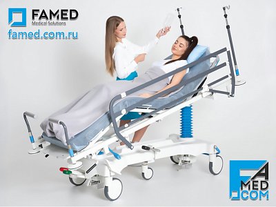 Каталка WP-09 FAMED в положении Кардиологическое кресло