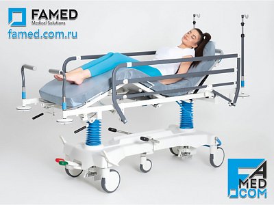 Каталка WP-09 FAMED четырехсекционная на двух телескопических колоннах